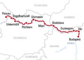 Por el Danubio en bici - MS SE-Manon - mapa